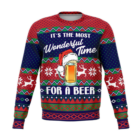 Weihnachtspullover - "Wonderful time for a beer"